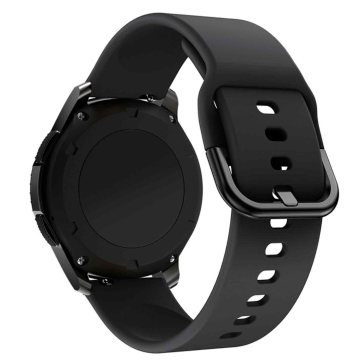 Hama Smartwatch 7010 szíj, minden csuklóra illeszkedő karkötő, biztonságos rögzítés, Szilikon hurok, Fekete