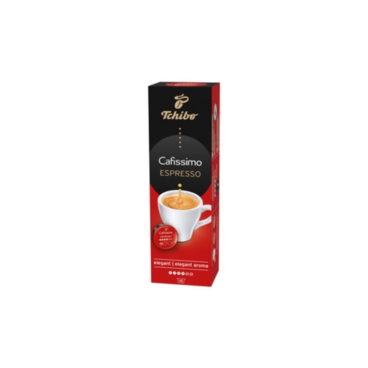 Cafea Tchibo Cafissimo Espresso Elegant Aroma, 10 capsule, 70g, Arabica, Germania