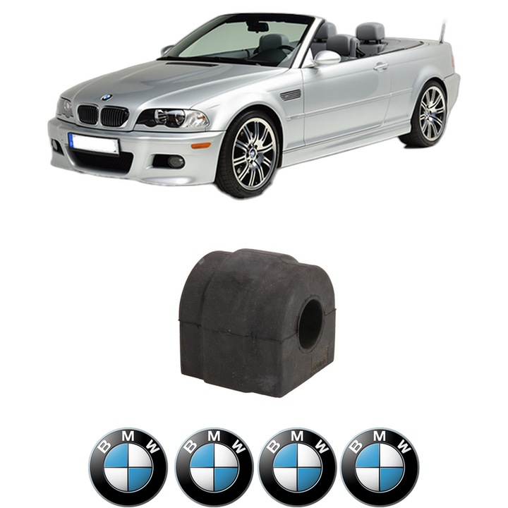 Bucsa bara stabilizatoare Fata Dreapta Stanga BMW Seria 3 Convertible (E46) din 2000-2007, Auto, Febi, 4x Stickere auto cu BMW