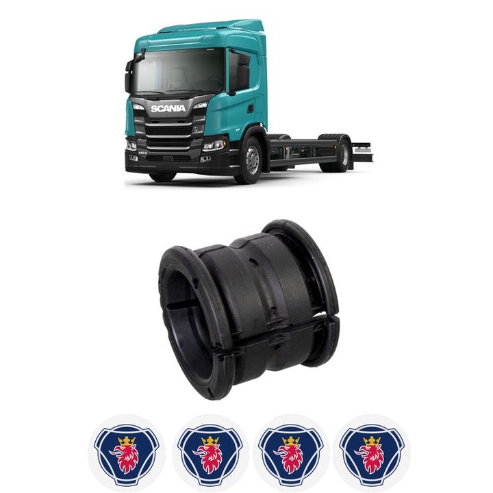 Bucsa bara stabilizatoare Fata Dreapta Stanga SCANIA G II din 2017-2022, Auto, Febi, 4x Stickere auto cu SCANIA