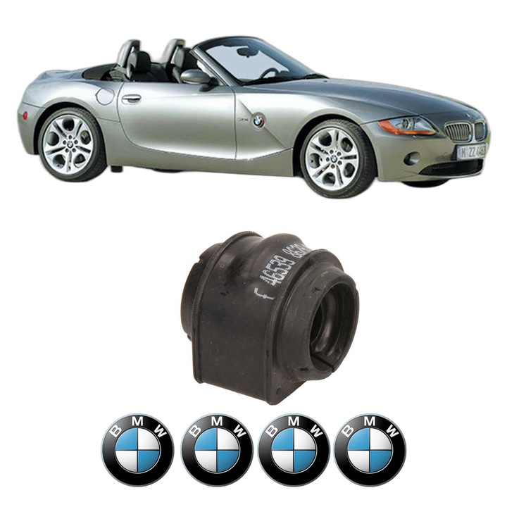 Bucsa bara stabilizatoare Spate Dreapta Stanga BMW Seria Z4 Roadster (E85) din 2002-2009, Auto, Febi, 4x Stickere auto cu BMW