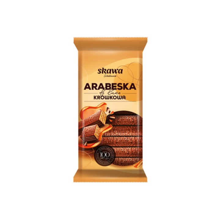 Napolitana cu ciocolata toffee, 190 g, Arabeska, Skawa
