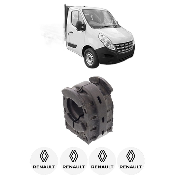 Bucsa bara stabilizatoare Spate Dreapta Stanga RENAULT MASTER III Platform/Chassis (EV, HV, UV) din 2010-2019, Auto, Febi, 4x Stickere auto cu RENAULT