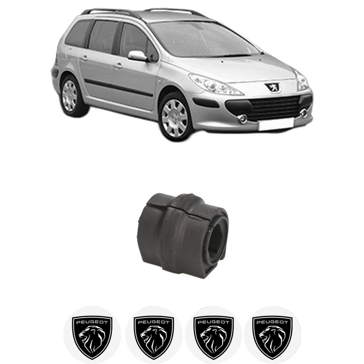 Bucsa bara stabilizatoare Fata Dreapta Stanga PEUGEOT 307 Break (3E) din 2002-2009, Auto, Febi, 4x Stickere auto cu PEUGEOT