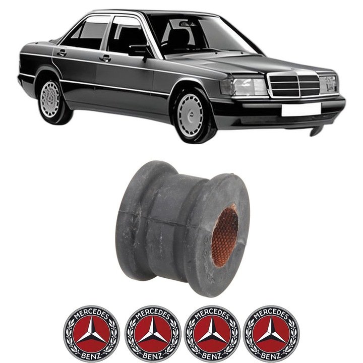 Bucsa bara stabilizatoare Fata Dreapta Stanga MERCEDES-BENZ 190 (W201) din 1982-1993, Auto, Febi, 4x Stickere auto cu MERCEDES-BENZ