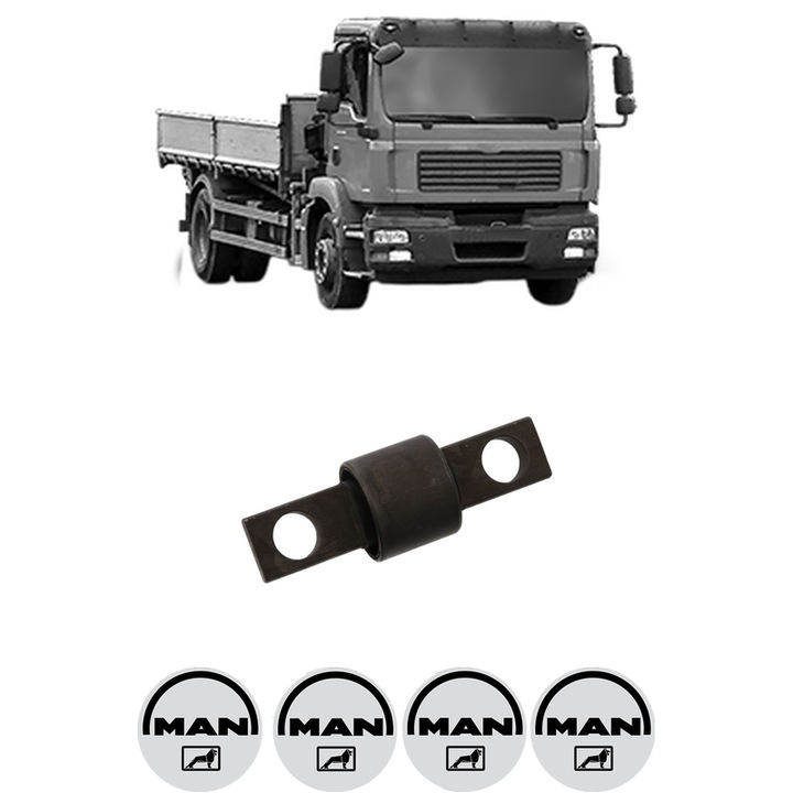 Bucsa bara stabilizatoare exterior Dreapta Stanga MAN TGM I din 2005-2023, Auto, Febi, 4x Stickere auto cu MAN