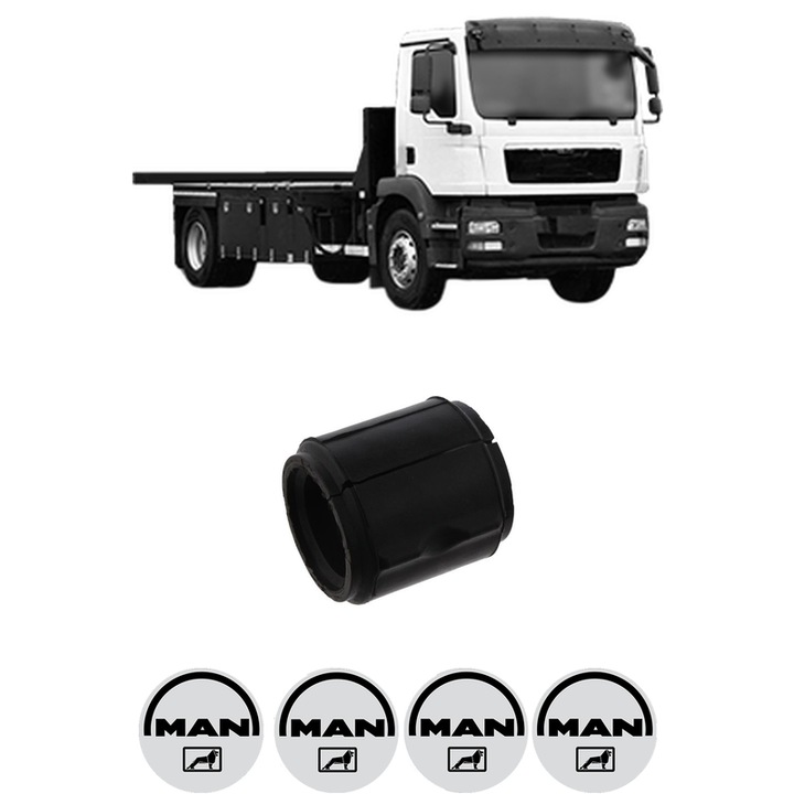 Bucsa bara stabilizatoare Fata Dreapta Stanga MAN FOC din 1983-2009, Auto, Febi, 4x Stickere auto cu MAN