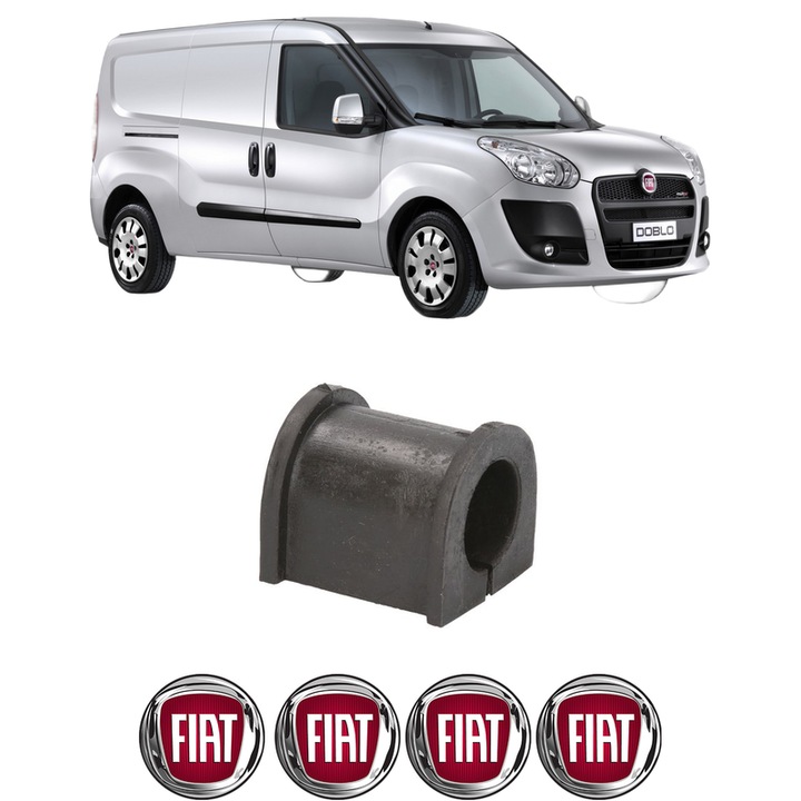 Bucsa bara stabilizatoare Fata Dreapta Stanga FIAT DOBLO Bus (263_) din 2010-2023, Auto, Febi, 4x Stickere auto cu FIAT