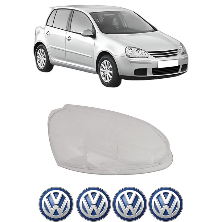 Sticla Far Dreapta Volkswagen GOLF V (1K1) din 2003-2009, Auto, 4x Stickere auto cu Volkswagen