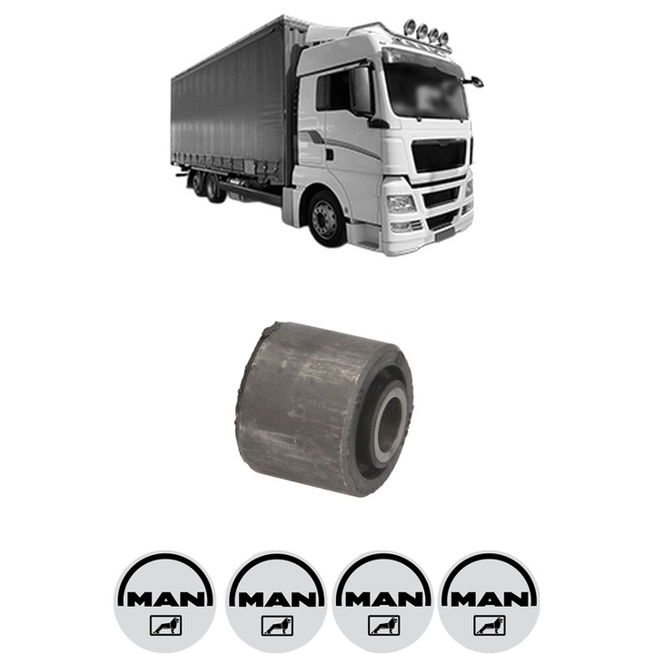 Bucsa bara stabilizatoare Spate Dreapta Stanga MAN HOCL din 1981-2014, Auto, Febi, 4x Stickere auto cu MAN