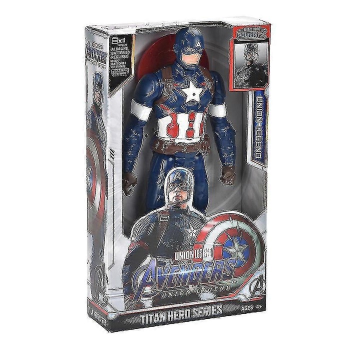 Фигурка на супергерой, 12 инча, комплект от 6 опционални персонажа, Spider-Man, Captain America, Iron Man, Hulk, Thanos, Hulkbuster