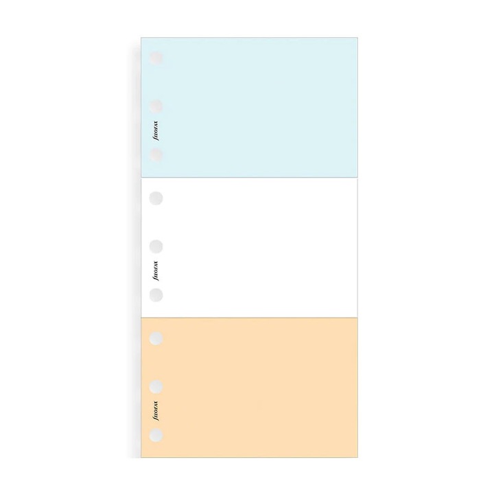 Rezerve pentru organizator Filofax Multifit Universal, pentru notițe, colorate