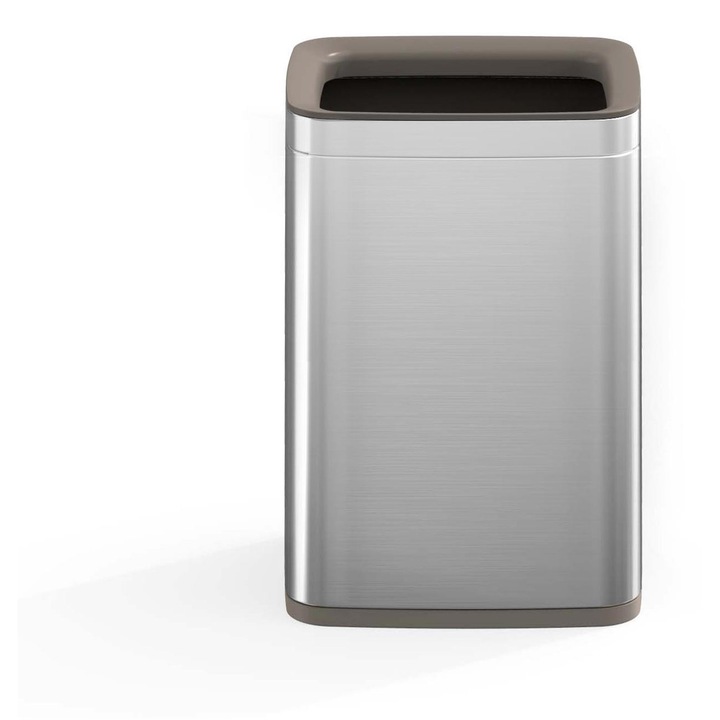 Eko Laguna szemeteskuka, fedél nélkül, 8 L, inox