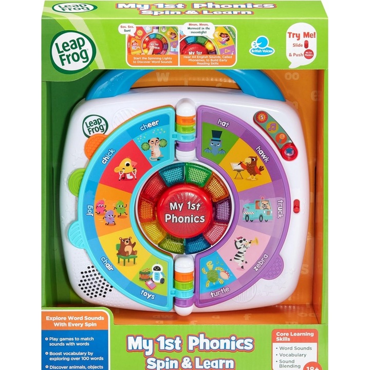 Интерактивна играчка, Vtech, Leap Frog, Моята първа фонетика, Завърти и научи