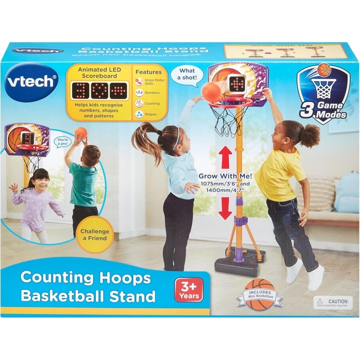 Интерактивна играчка, Vtech, Баскетболен кош със стойка и брояч