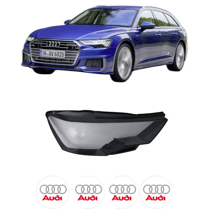 Sticla Far Dreapta AUDI A6 C8 Avant (4A5) din 2018-2021, Auto, 4x Stickere auto cu AUDI