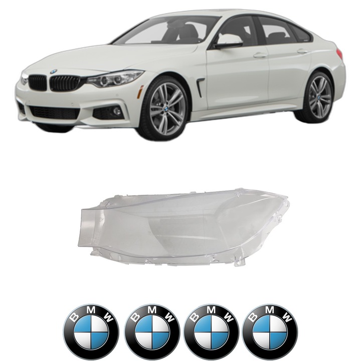 Sticla Far Stanga BMW Seria 3 GRAN TURISMO, F34 din 2013-2020, Auto, 4x Stickere auto cu BMW