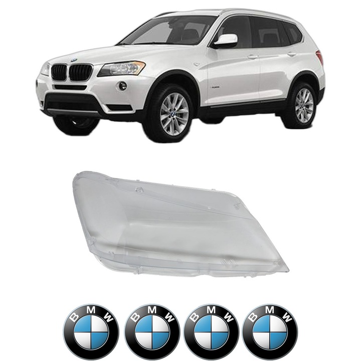 Sticla Far Dreapta BMW Seria X3, F25 din 2010-2014, Auto, 4x Stickere auto cu BMW