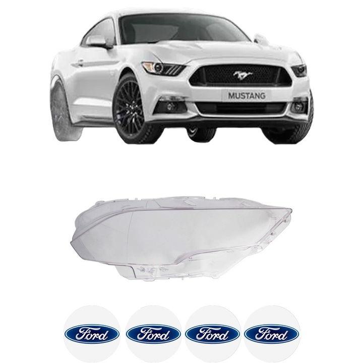 Sticla Far Dreapta FORD USA MUSTANG Coupe din 2014-2023, Auto, 4x Stickere auto cu FORD USA