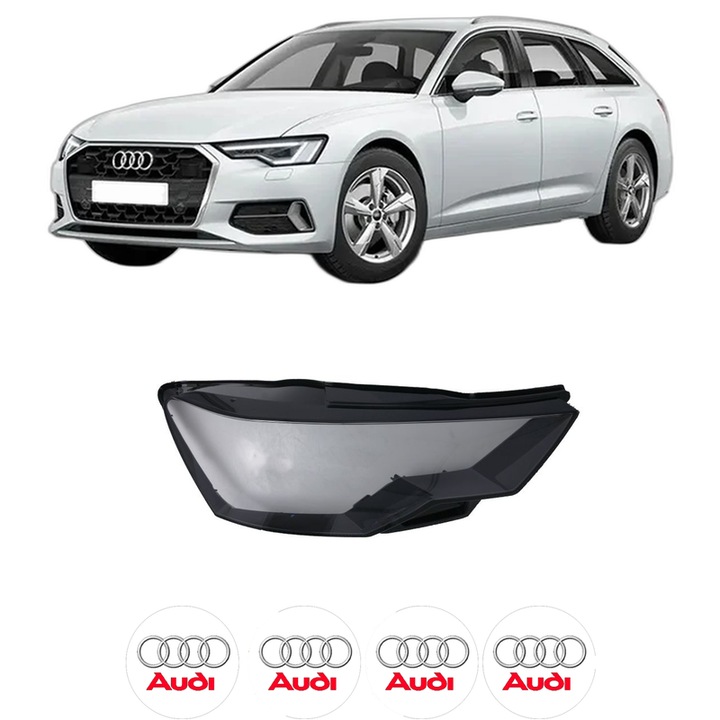 Sticla Far Dreapta AUDI A6 C8 (4A2) din 2018-2020, Auto, 4x Stickere auto cu AUDI