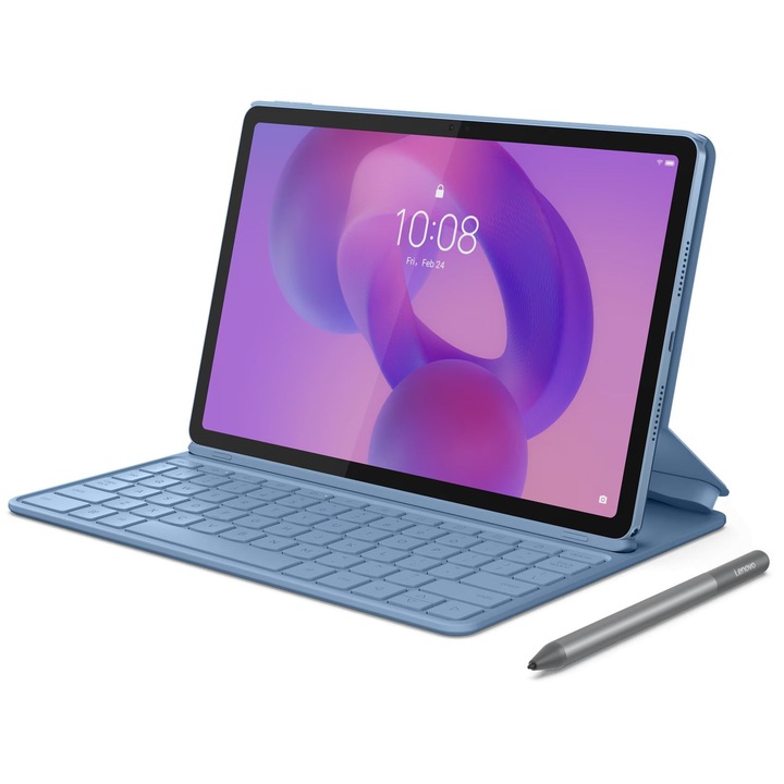 Таблет Lenovo Idea Tab, Polar Blue с процесор 2x Cortex-A76 (2.4 GHz) + 6x Cortex-A55 (2.00 GHz), 8 GB, 128 GB, Android 15, Син