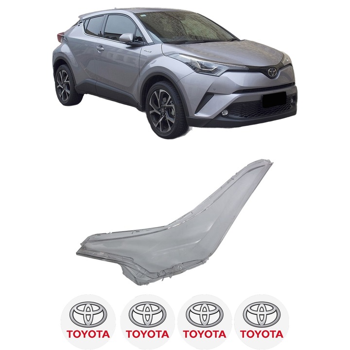 Sticla Far Stanga TOYOTA C-HR VAN (_X1_) din 2016, Auto, 4x Stickere auto cu TOYOTA