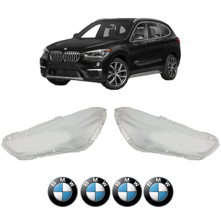 Set Sticle Far Stanga Dreapta BMW Seria X1 (F48) din 2014-2022, Auto, 4x Stickere auto cu BMW