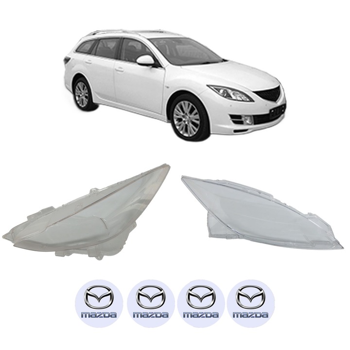Set Sticle Far Stanga Dreapta MAZDA 6, GH din 2007-2013, Auto, 4x Stickere auto cu MAZDA