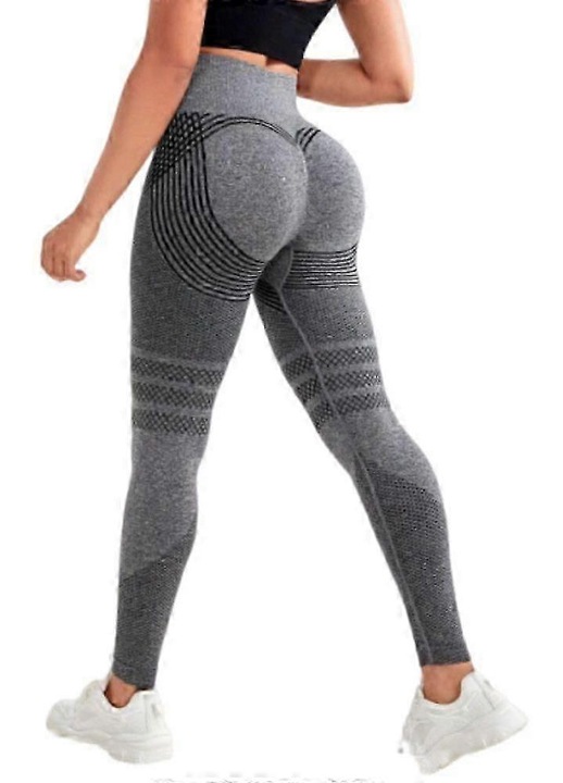 Női sport leggings, Slimmove Anti cellulit nadrág, magas derék, világosszürke, M INTL