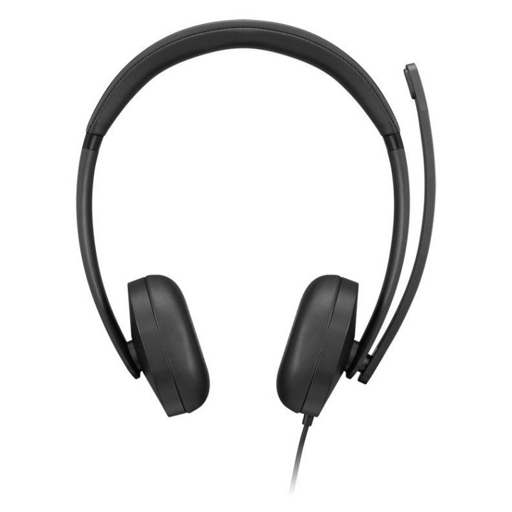 Casti PC Lenovo Wired VoIP Headset 5000, USB-C, adaptor USB-A, reducere zgomot, multicolor
