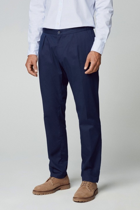 Pantaloni barbati Hackett London Jogger cu snur de fixare, Bleumarin