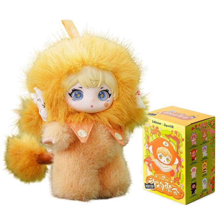 Jucarie de plus breloc Surpriza Pop Top Ziyuli − Petrecerea Animalutelor