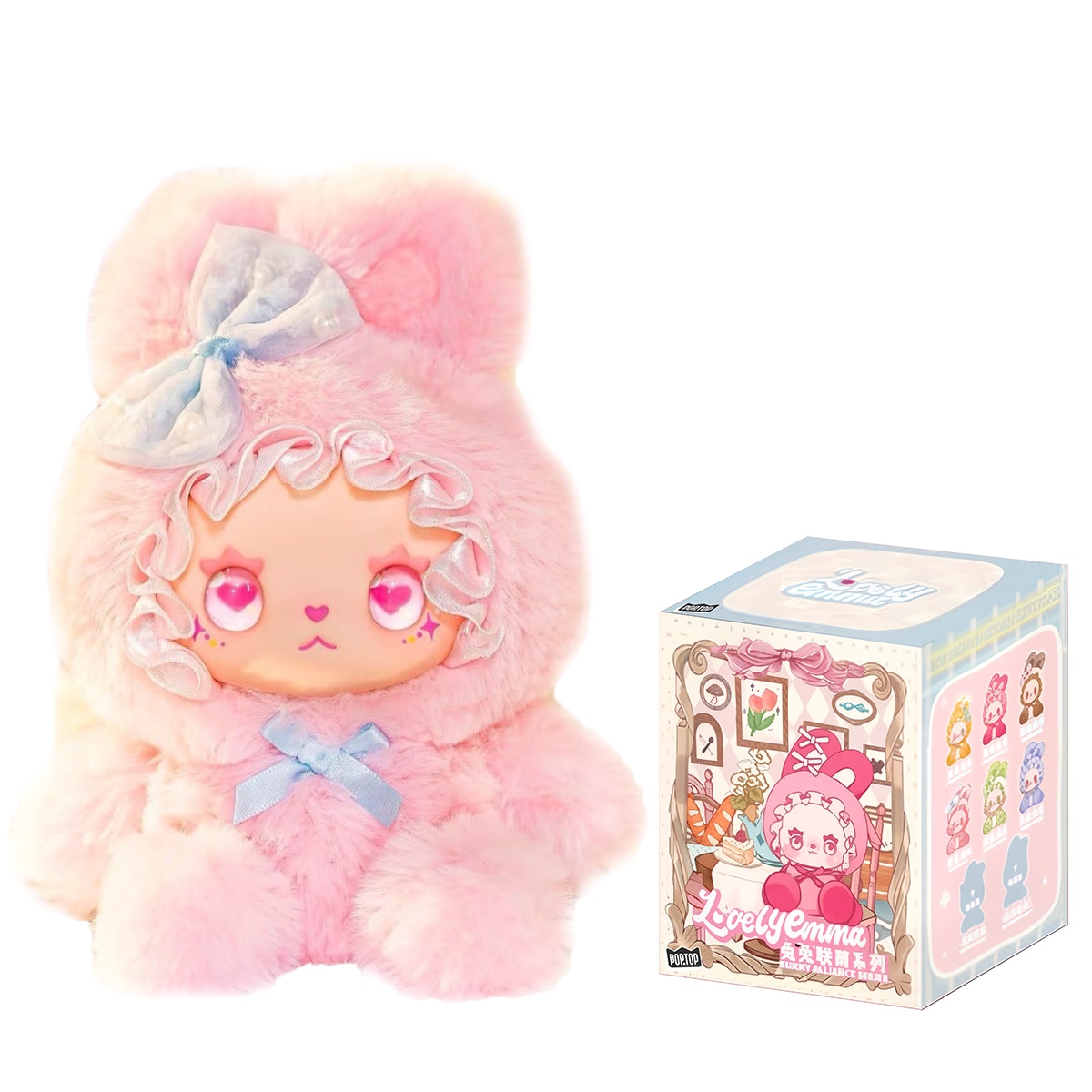 Jucarie de plus breloc Surpriza Pop Top Lovely Emma − Iepurasii