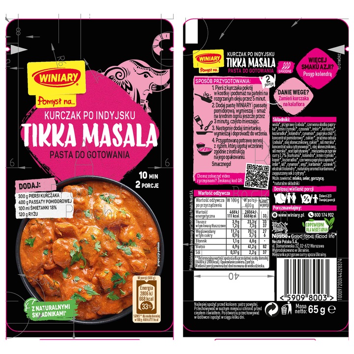 Condimente pentru pui indian Winiary, 65g