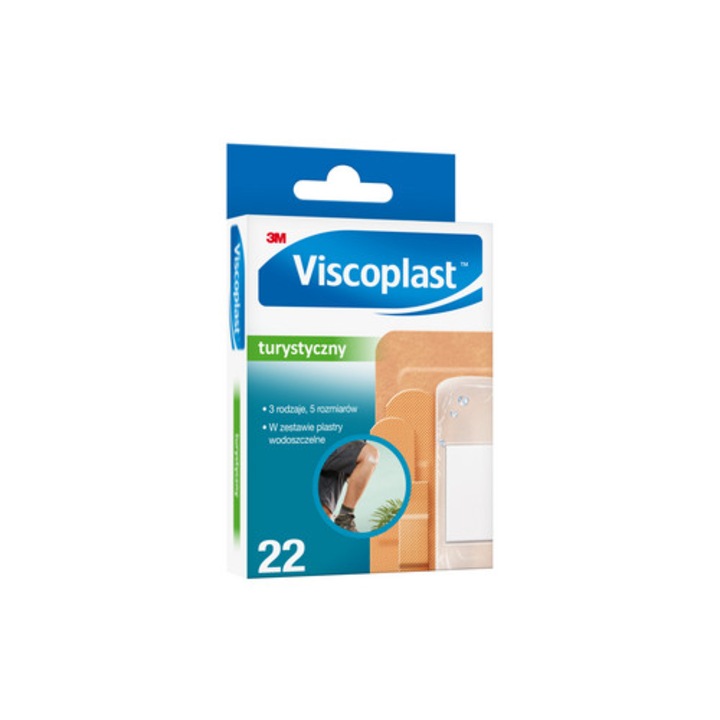 Viscoplast Turistic tapaszok, 22 darabos készlet, légáteresztő anyag, vízálló ragasztó
