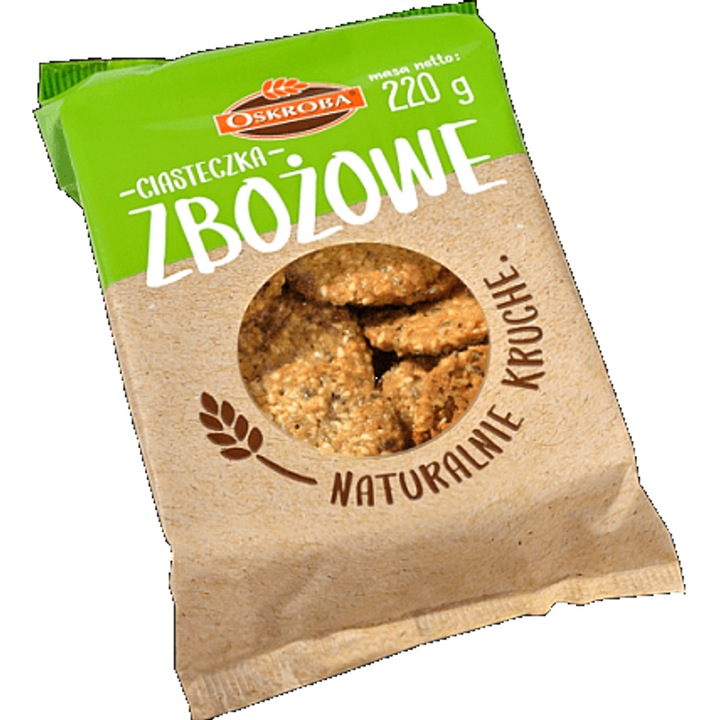 Oskroba Fursecuri Cereale - Fursecuri Fragede cu Seminte de Cereale 220g