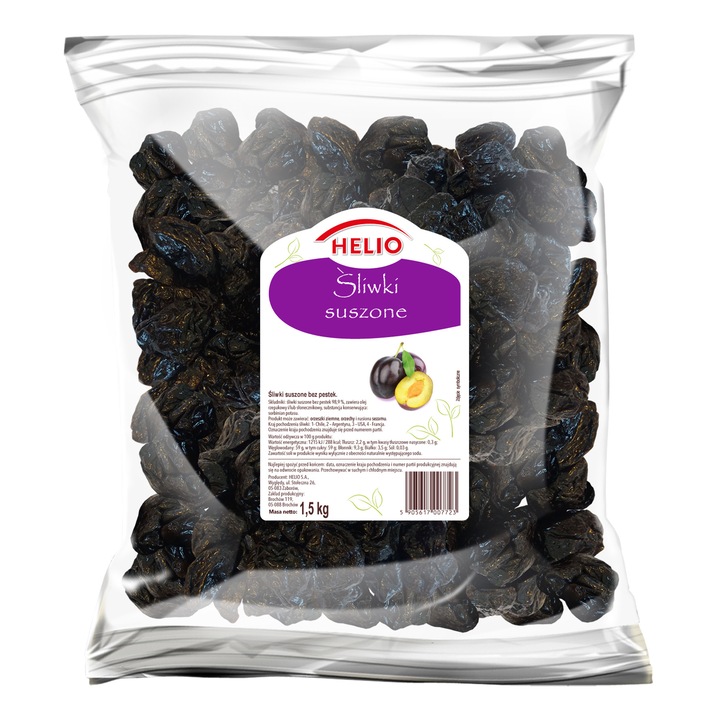 Prune uscate fara samburi Helio 1.5 kg