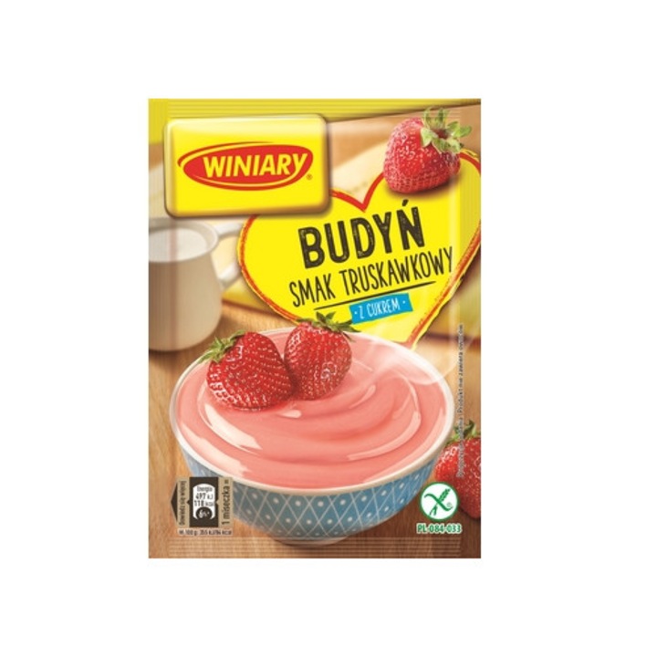 Budinca Winiary cu aroma de capsuni, 60g, set 4 portii