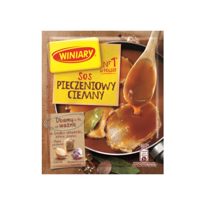 Sos pentru friptura Winiary 30g, aditiv pentru preparate din carne, aromat, consistenta catifelata