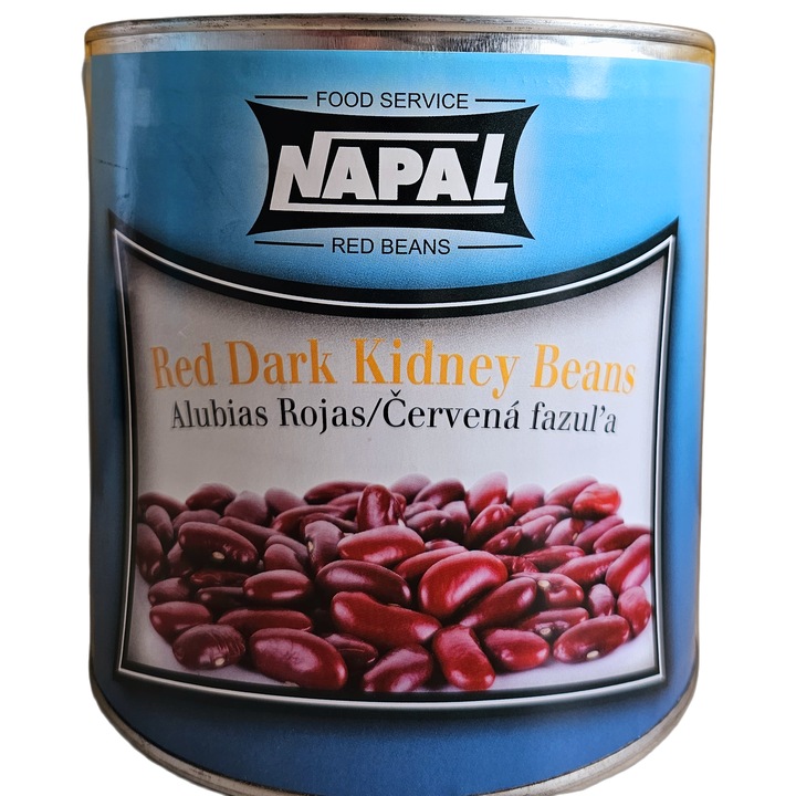 Fasole rosie in sos propriu, 2,5kg/1,6kg, Napal