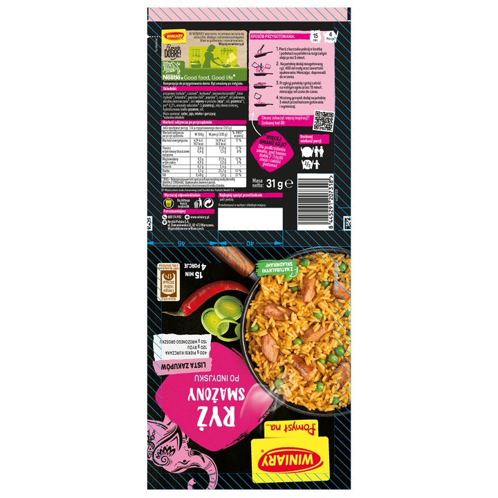 Condiment pentru preparare, orez prajit indian, 31g