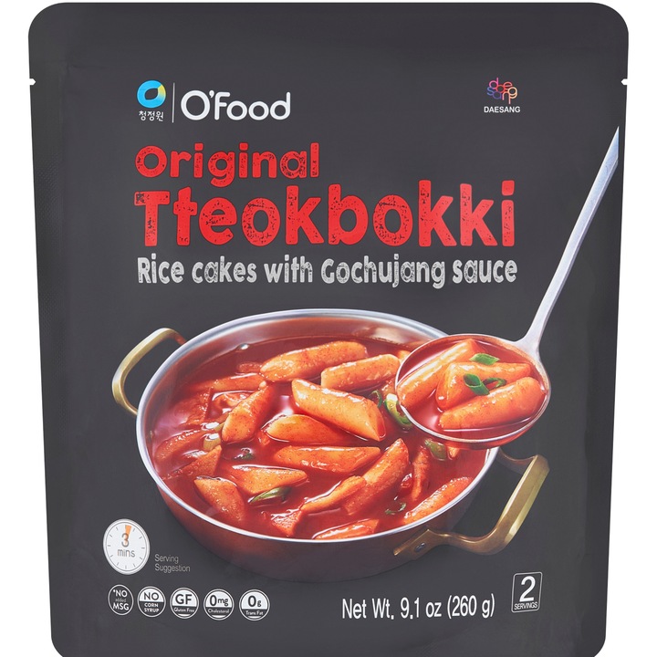 Galuste de orez Tteokbokki original, 260g, in sos, preparare rapida