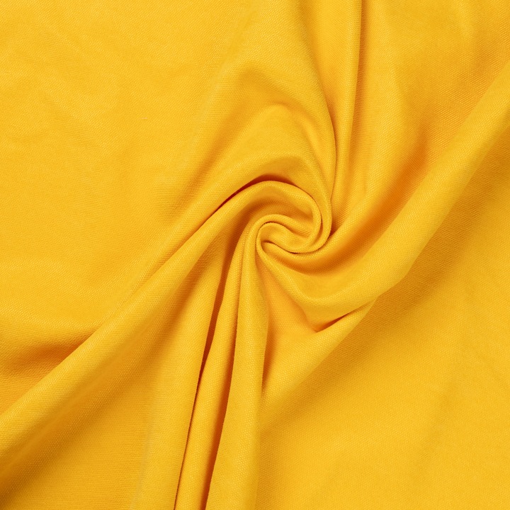 Draperie FELI galbena usor catifelata, prindere cu rejansa, L140xH260cm