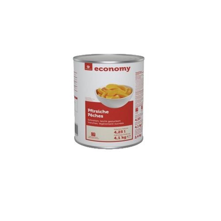 Piersici in sirop, 4.1 kg, TGE Economy