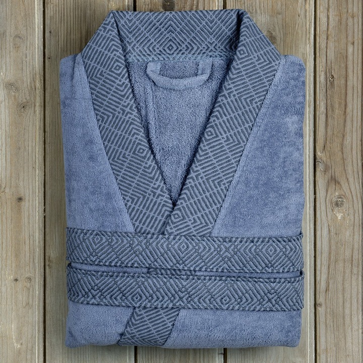 Halat de baie Nima, model Reiven, 100% bumbac velur, multicolor, dimensiuni mediu x mare x x-large x xx-large