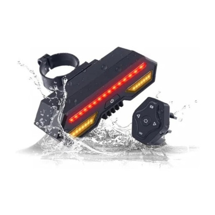 Lumina bicicleta cu semnalizare Yizhood, rosie, neagra