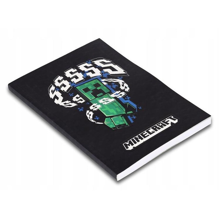 Caiet de notițe Minecraft A5 - Negru