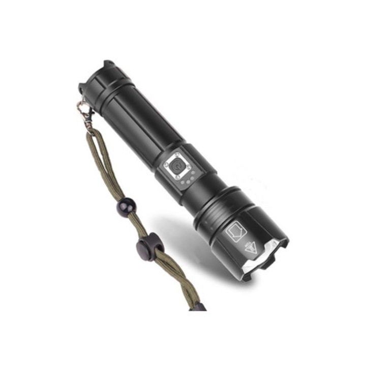 Фенер Lanterna XHP70 9000 лумена USB акумулаторен 5 режима с увеличение IPX8 черен