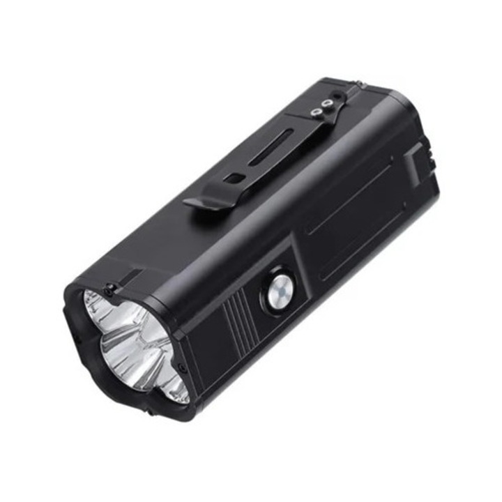 80W LED lámpa, USB tölthető, alumínium, nagy teljesítményű, fekete