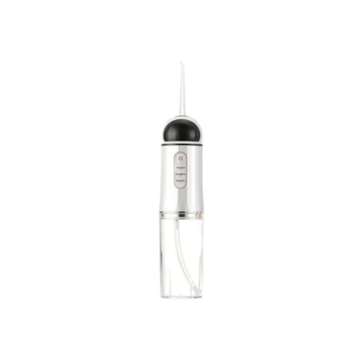 Irigator bucal electric portabil, negru si alb, 1 duza